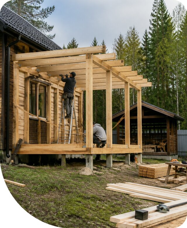 Строительство пристроек и построек на участке в Энгельсе